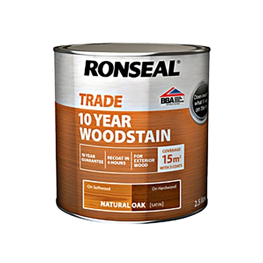 Picture of Ronseal Trade 10 Year Woodstain Natural Oak 750ml