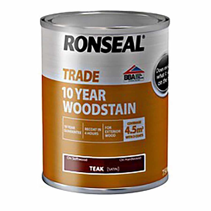 Picture of Ronseal Trade 10 Year Woodstain Teak 750ml