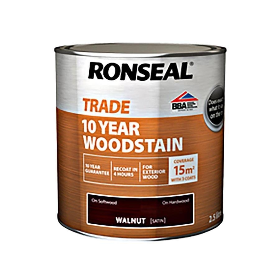 Picture of Ronseal Trade 10 Year Woodstain Walnut 750ml