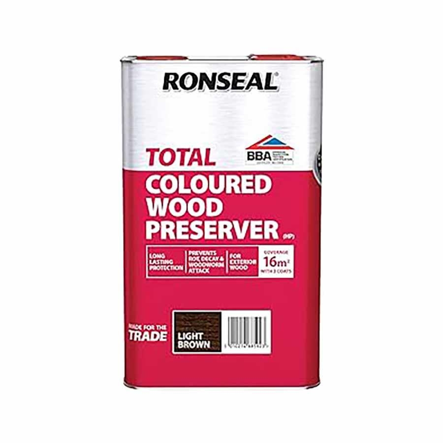Picture of Ronseal Trade Total Wood Preserver Light Brown 5L