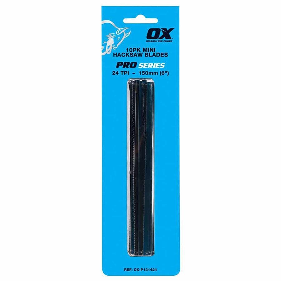 Picture of OX Pro 6in Hacksaw Blades 24 TPI Pk 10