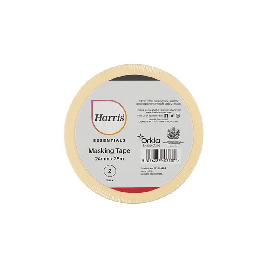 Picture of Harris Essentials Masking Tape 25m x 24mm Pack 2
