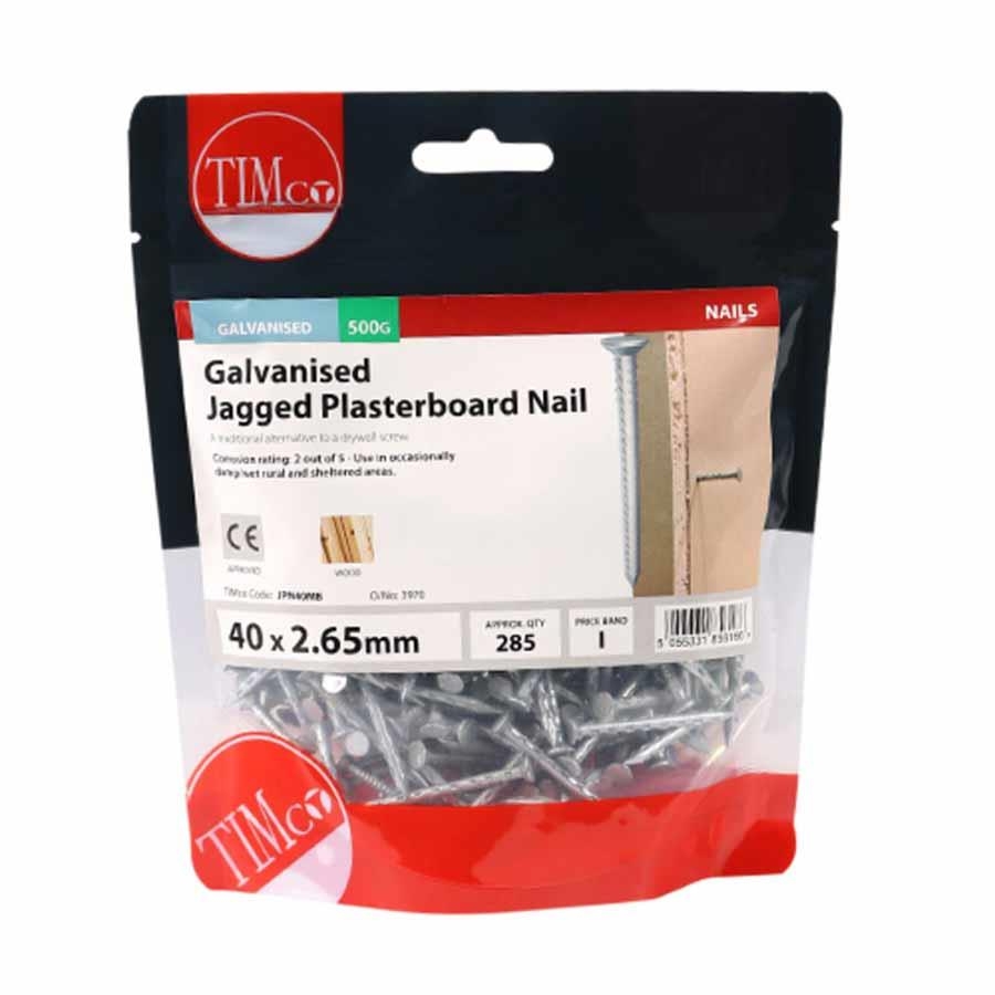 Picture of Timco Galvanised Jagged Plasterboard Nails 40mm 500g