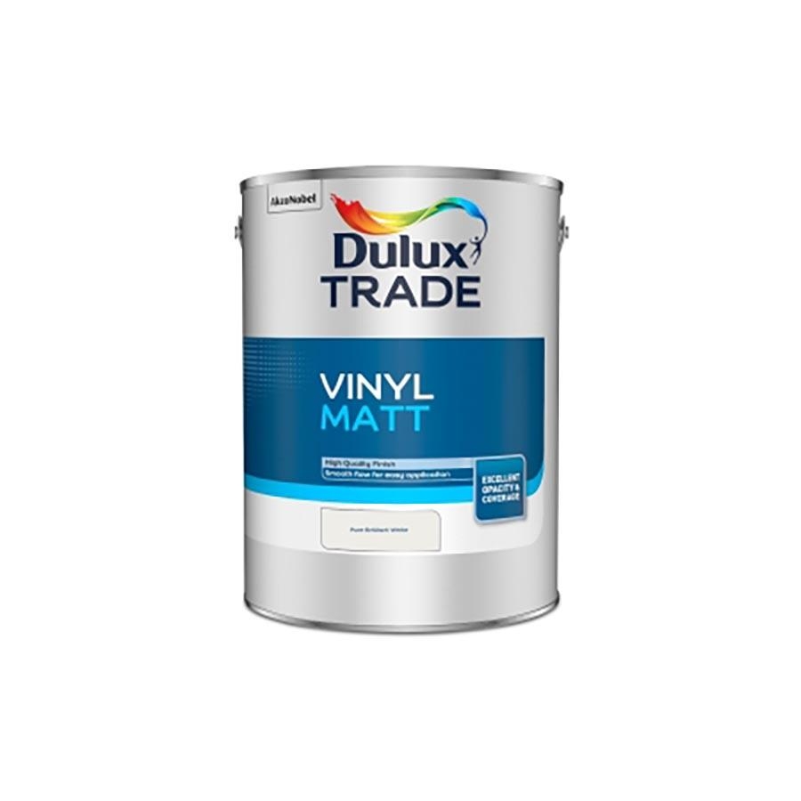 Picture of Dulux Trade Vinyl Matt Pure Brilliant White 5L 