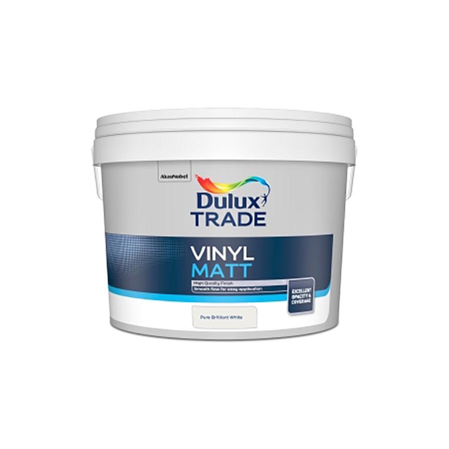 Picture of Dulux Trade Vinyl Matt Pure Brilliant White 10L 