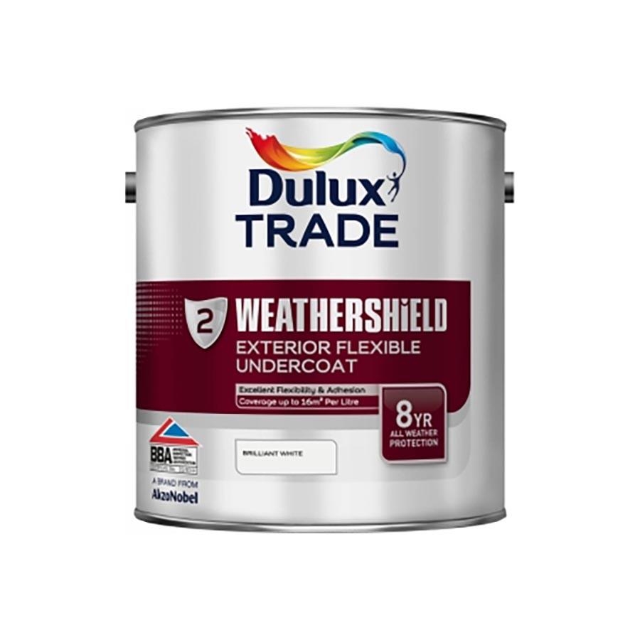 Picture of Dulux Trade Weathershield Exterior Undercoat Brilliant White 2.5L 