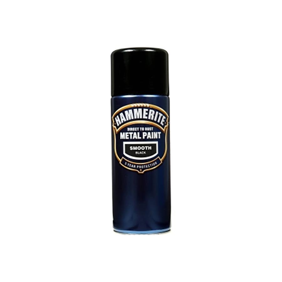Picture of Hammerite Metal Paint Smooth Black Aero 400ml 