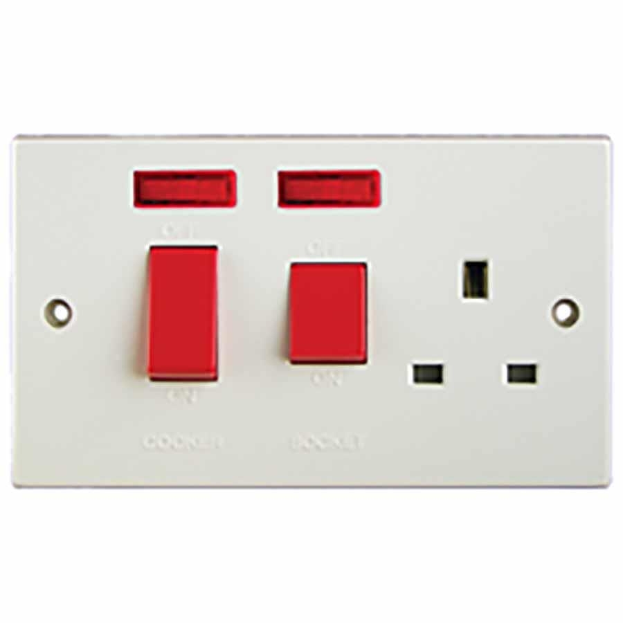 Picture of Sparkpak Cooker Control & Socket with Neon White