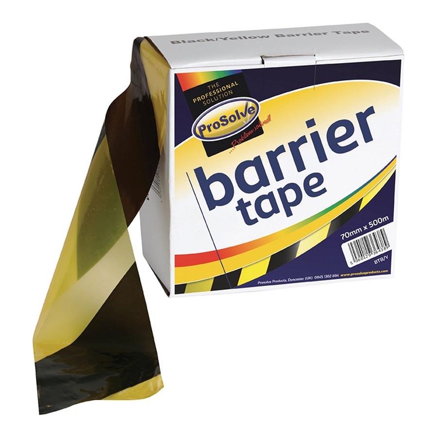 Picture of Prosolve Barrier Tape Black/Yellow 70mmx500m
