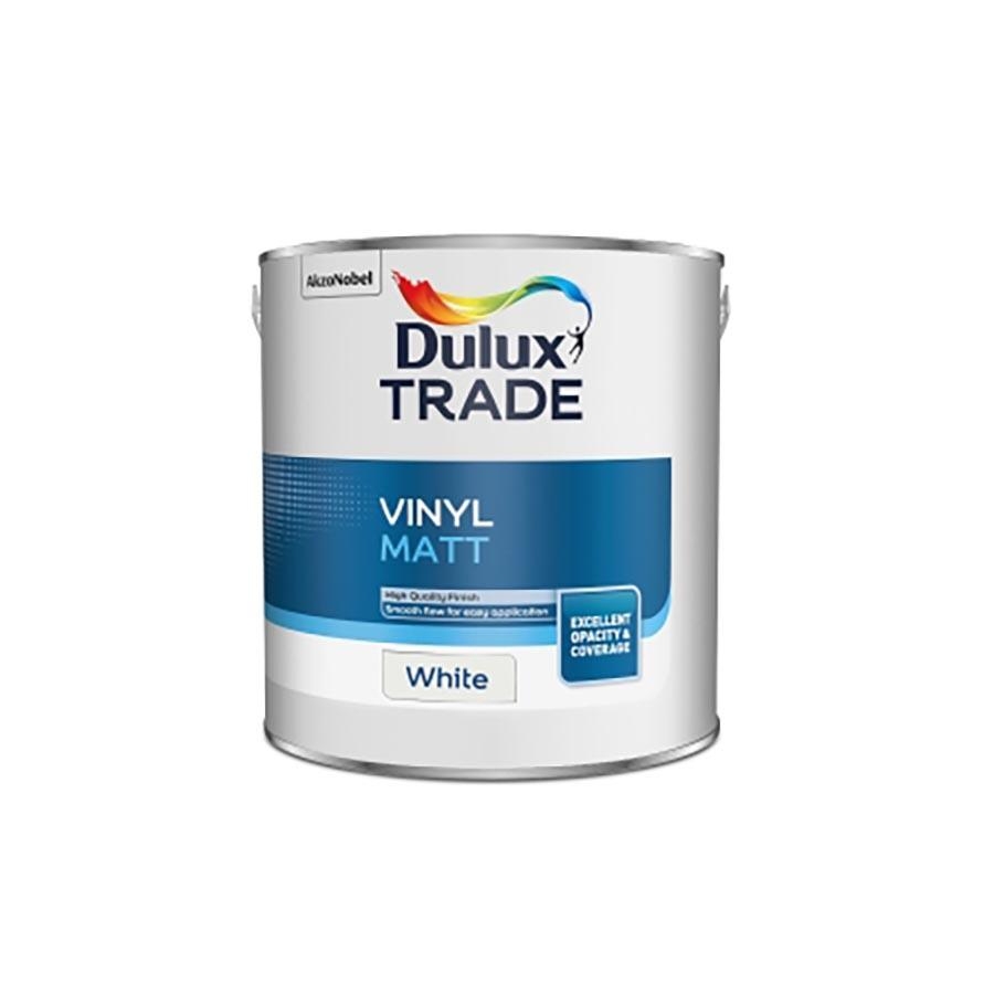 Picture of Dulux Trade Vinyl Matt White 2.5L 