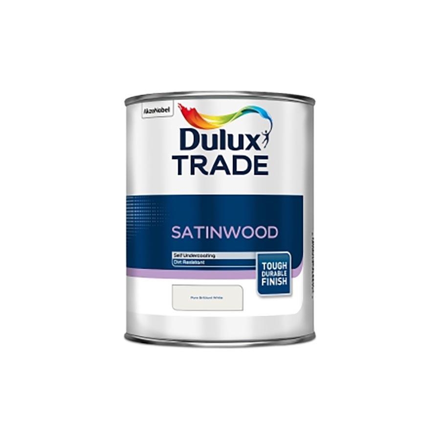 Picture of Dulux Trade Satinwood Pure Brilliant White 1L 