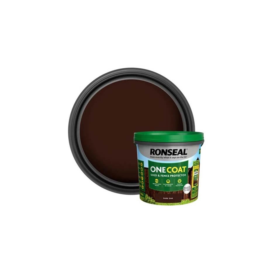 Picture of Ronseal Onecoat Shed & Fence Protector Dark Oak 5L