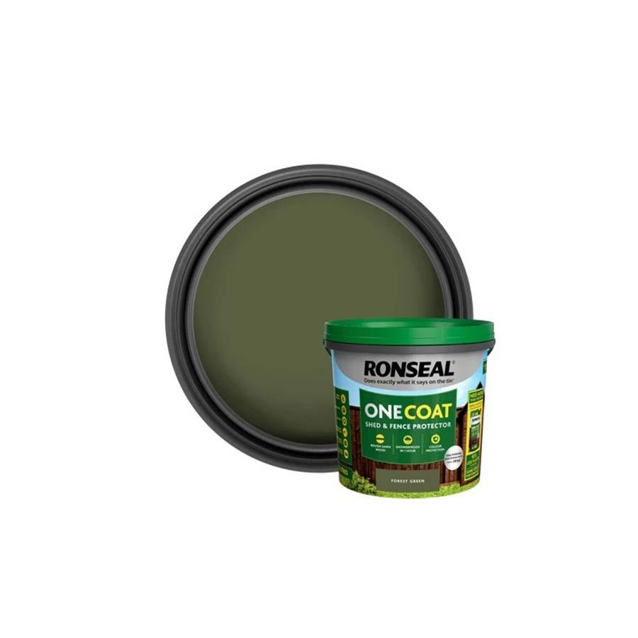 Picture of Ronseal Onecoat Shed & Fence Protector Forest Green 5L