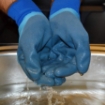 Picture of Scan Waterproof Gloves Latex Palm Blue/Black Sz9 (L)