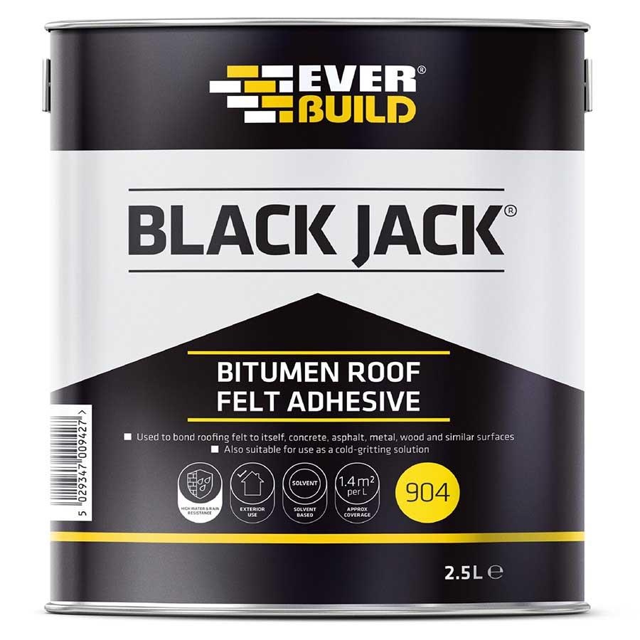Picture of Everbuild Black Jack 904 Bitumen Roof Felt Adhesive 2.5L