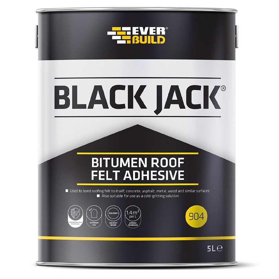 Picture of Everbuild Black Jack 904 Bitumen Roof Felt Adhesive 5L