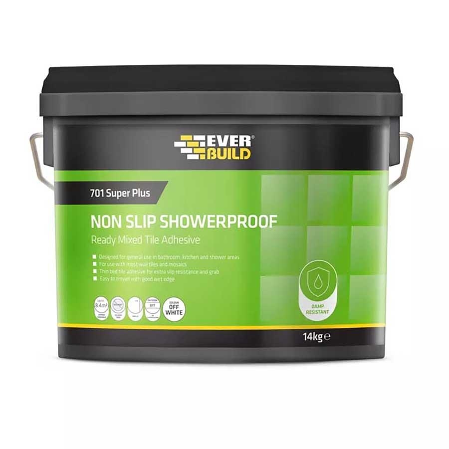 Picture of Everbuild 701 Non Slip Showerproof Tile Adhesive 14kg