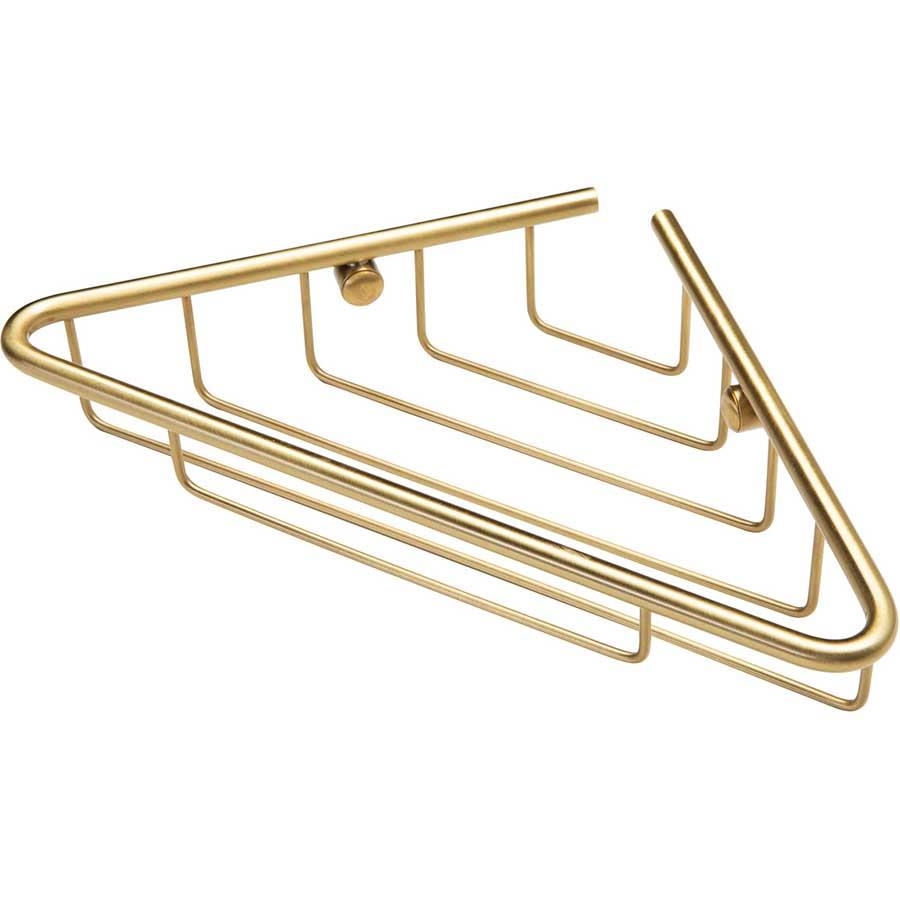 Picture of CBSH105486 Hidcote 1-Tier Corner Shower Caddy - Brushed Brass
