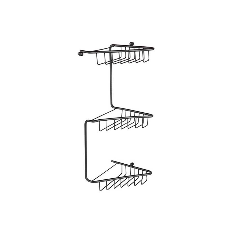 Picture of CBSH105491 Hidcote 3-Tier Corner Shower Caddy - Black