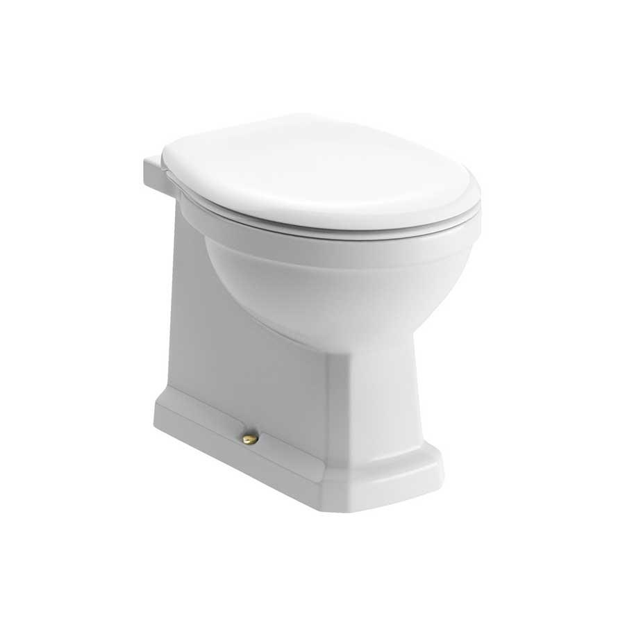 Picture of CBSH106869 Tewkesbury Back To Wall WC & Soft Close Seat w/Brushed Brass Finishes