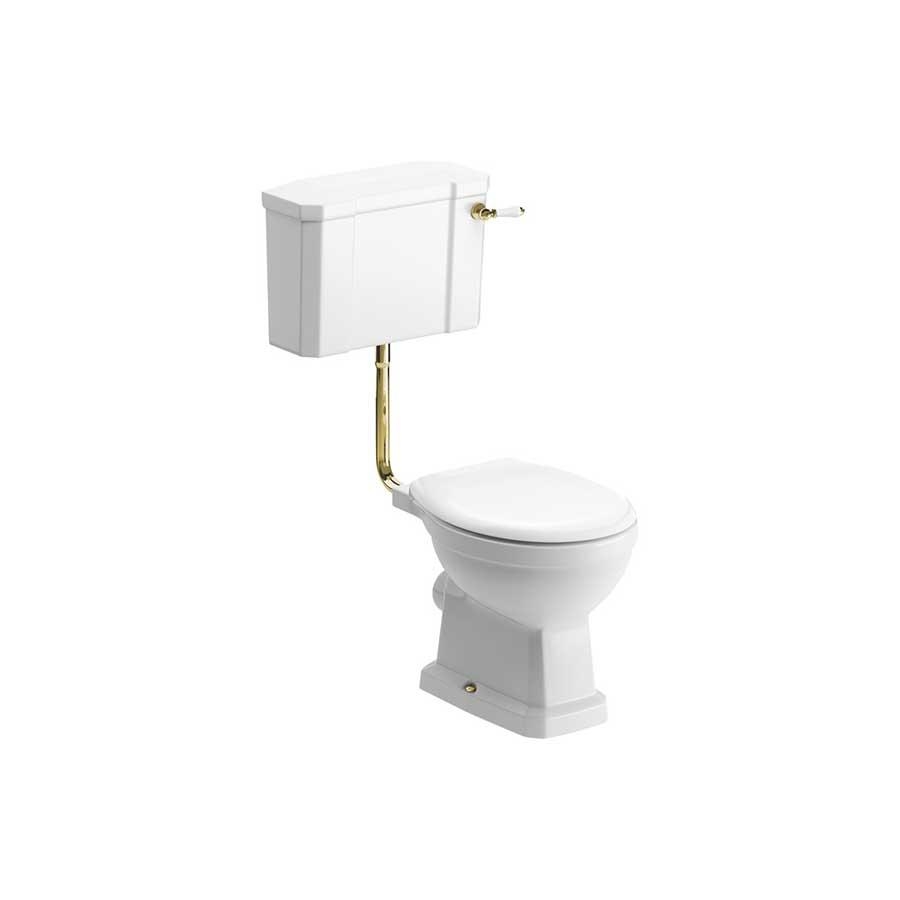 Picture of CBSH106872 Tewkesbury Low Level WC & Soft Close Seat w/Brushed Brass Finishes