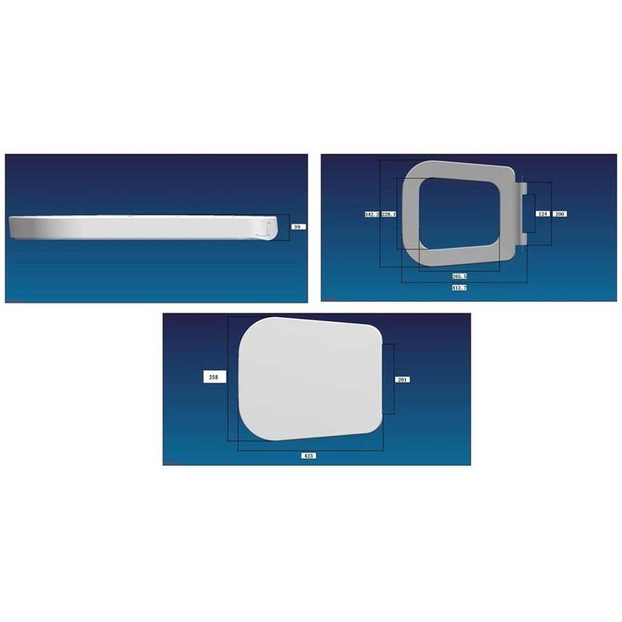 Picture of CBSH107411 Malvern Square Soft Close Toilet Seat - White
