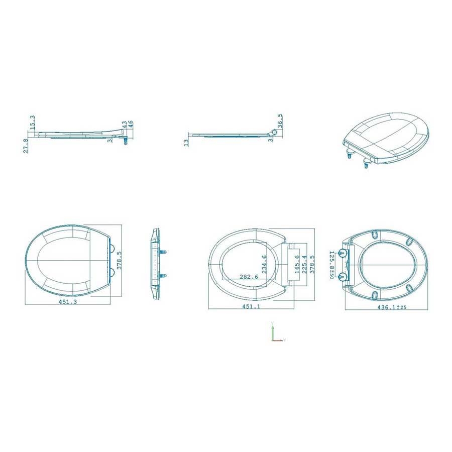 Picture of CBSH107425 Tewkesbury Soft Close Toilet Seat - White