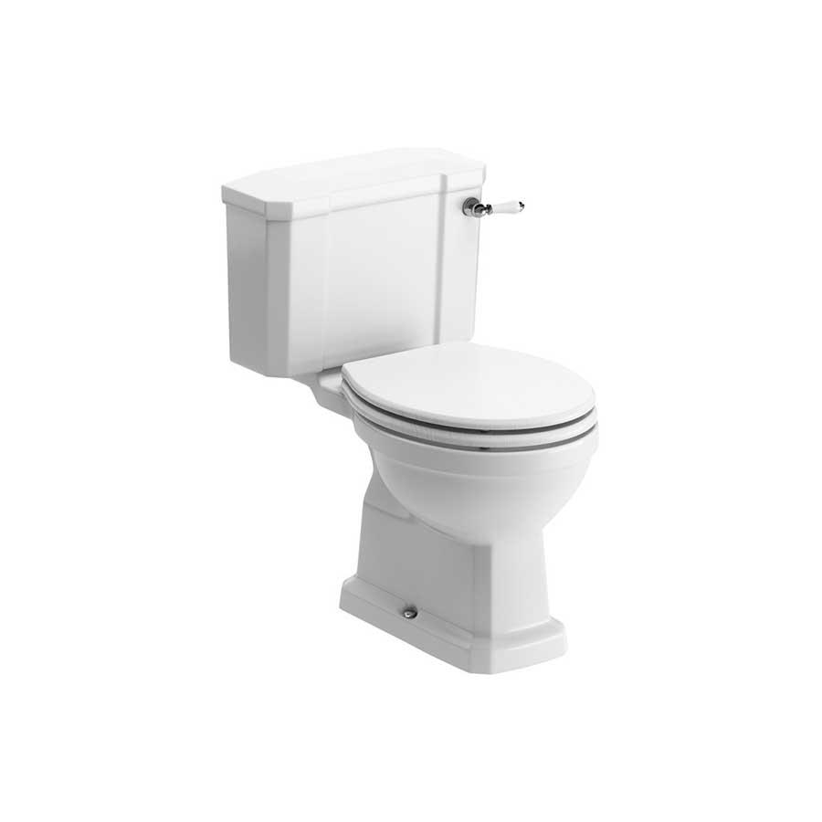 Picture of CBSH1899 Tewkesbury Close Coupled WC & Satin White Wood Effect Seat