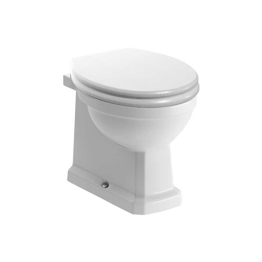 Picture of CBSH1903 Tewkesbury Back To Wall WC & Satin White Wood Effect Seat