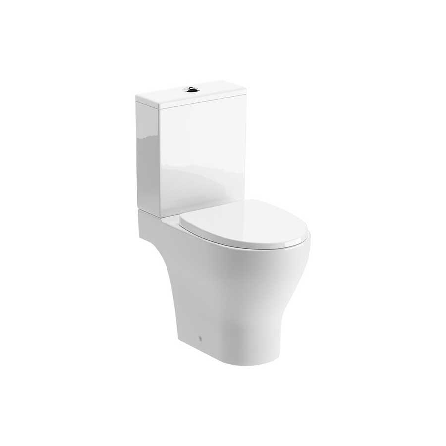 Picture of CBSH106139 Nuneaton Rimless Short Projection Close Coupled Open Back WC & Soft Close Seat