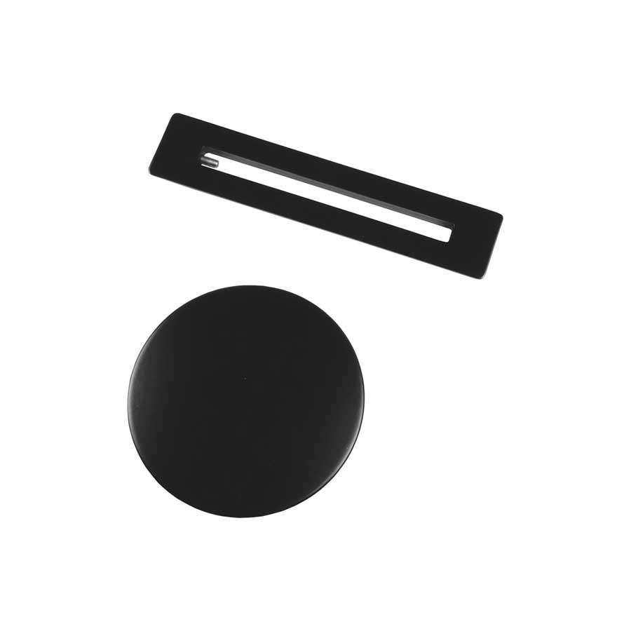 Picture of CBSH105339 Floor Standing Bath Overflow & Waste Cover - Black