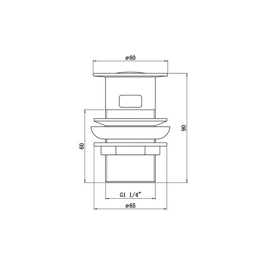 Picture of CBSH105684 Slotted Round Basin Waste - Chrome