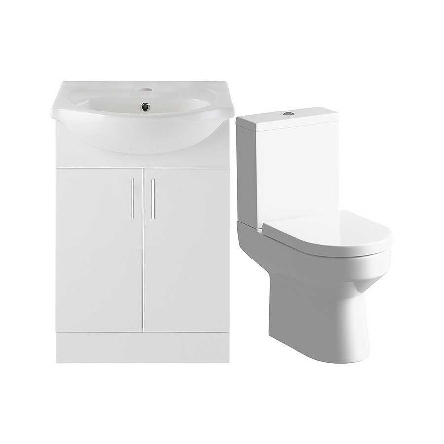 Picture of CBSH107168 Alvechurch 650mm Vanity & C/C Toilet Pack