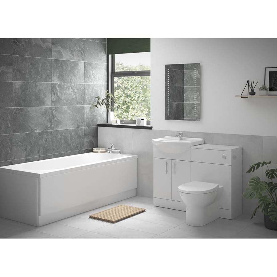 Picture of CBSH109073 Alvechurch Full Suite with Rimless BTW WC & Single End Bath