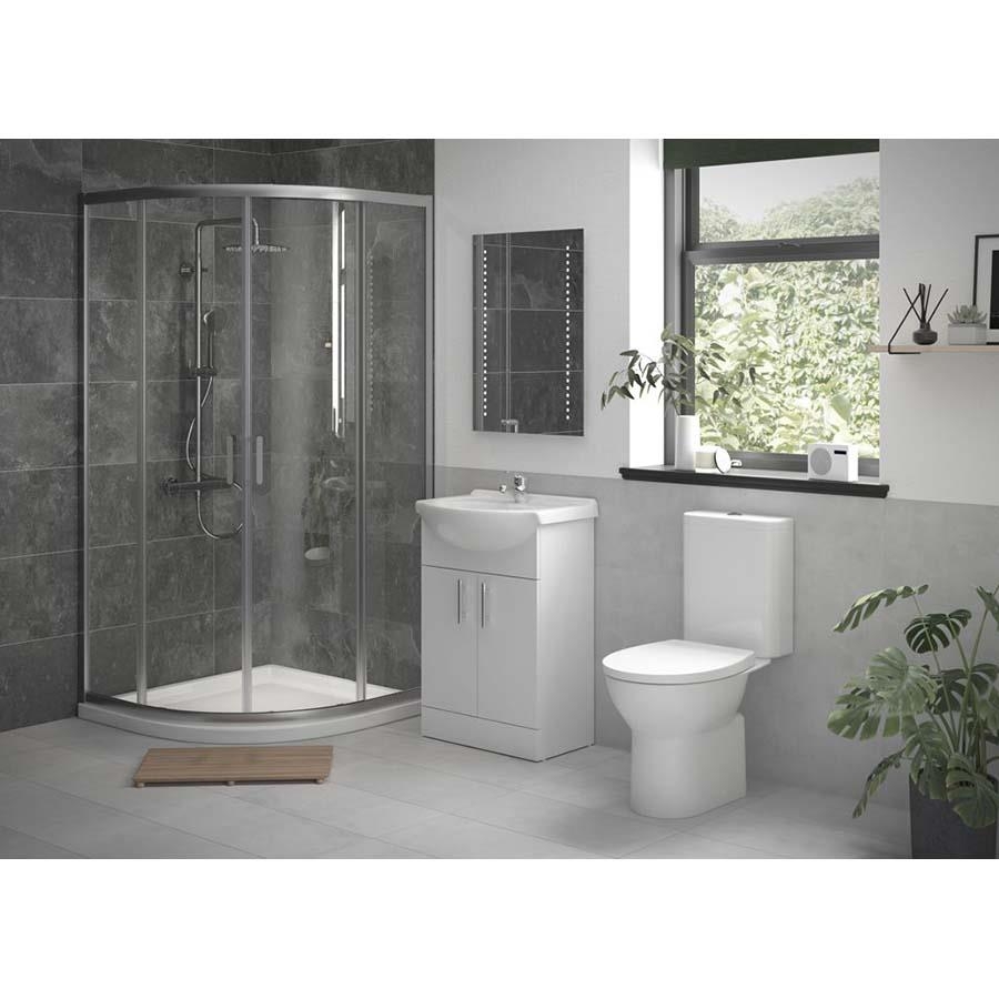 Picture of CBSH109074 Alvechurch Full Suite with 900mm 2 Door Easy-Fit Quadrant & Tray