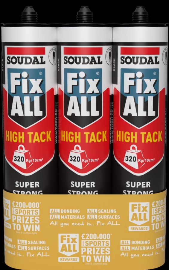 Picture of Soudal Fix All High Tack Black Triple Pack
