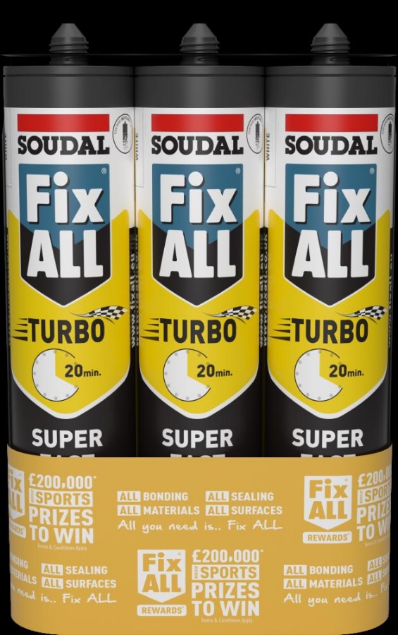 Picture of Soudal Fix All Turbo White Triple Pack