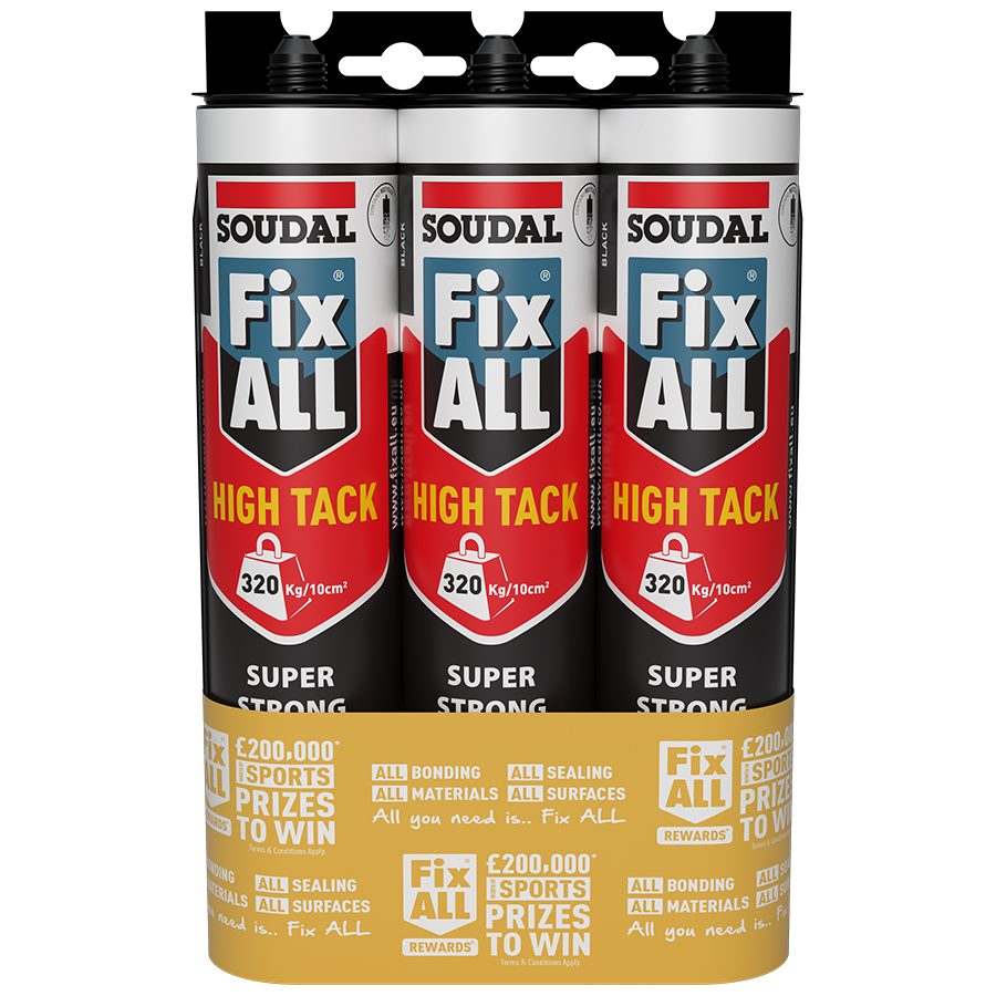 Soudal Fix All High Tack Black Triple Pack