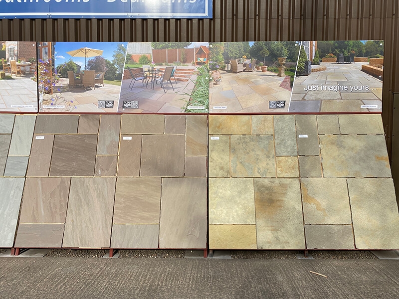 Evesham paving display
