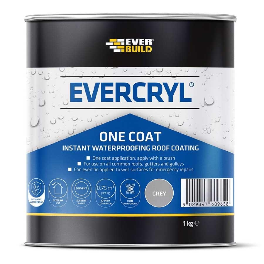 Picture of Sika Evercryl One Coat Roof Repair Compound Grey 1kg