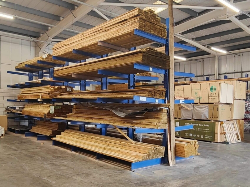 Timber racking at County Building Supplies Hereford branch