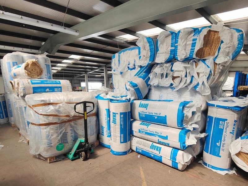 Loft roll insulation at County Building Supplies Tetbury