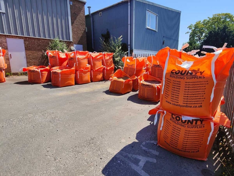 Bulk bags and aggregates at County Building Supplies Tetbury