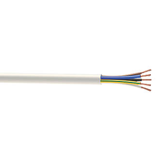 White 5-Core 0.75mm2 Flexible Cable 5m