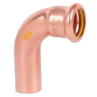 M-PRESS Aquagas Copper 90 Degree Street Elbow 15mm