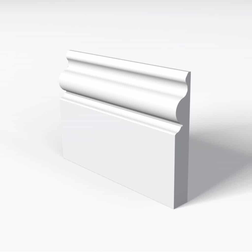 Wickes Ogee Fully Finished Satin White Skirting  18 x 144 x 4200mm   Wickescouk