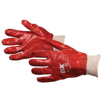 OX Red PVC Knit Wrist Gloves