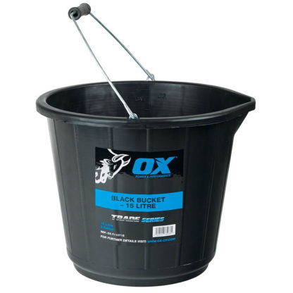 OX Trade Black Bucket 15L